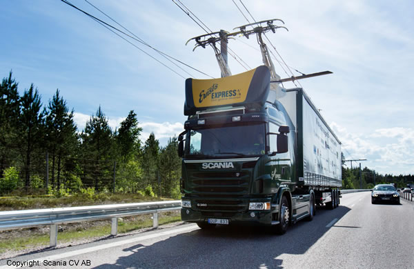 Autostrada elettrica per TIR ibridi ed elettrici