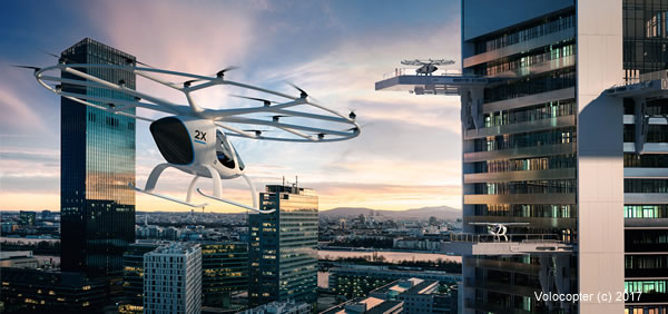 Volocopter, driverless air taxi a Dubai