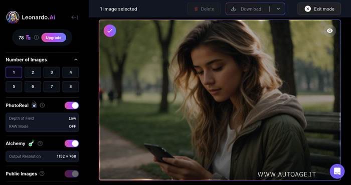 la generazione di una foto realistica