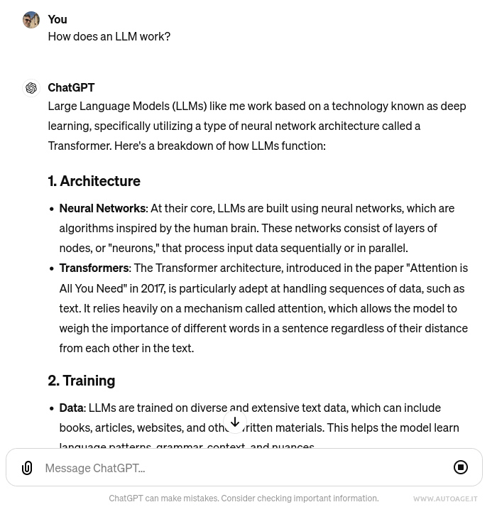 an example conversation