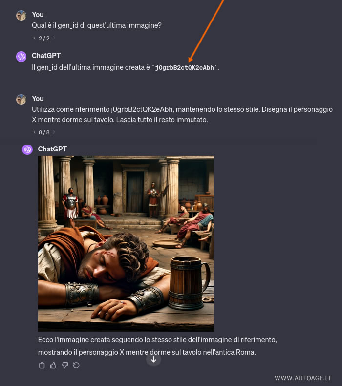 modifica l'ultima foto