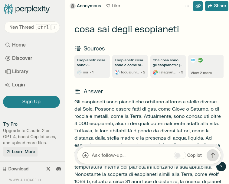 un esempio di utilizzo